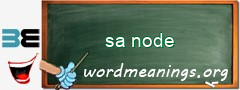 WordMeaning blackboard for sa node